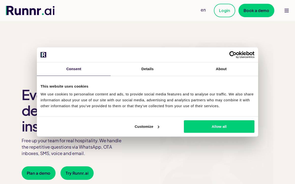 Runnr website preview