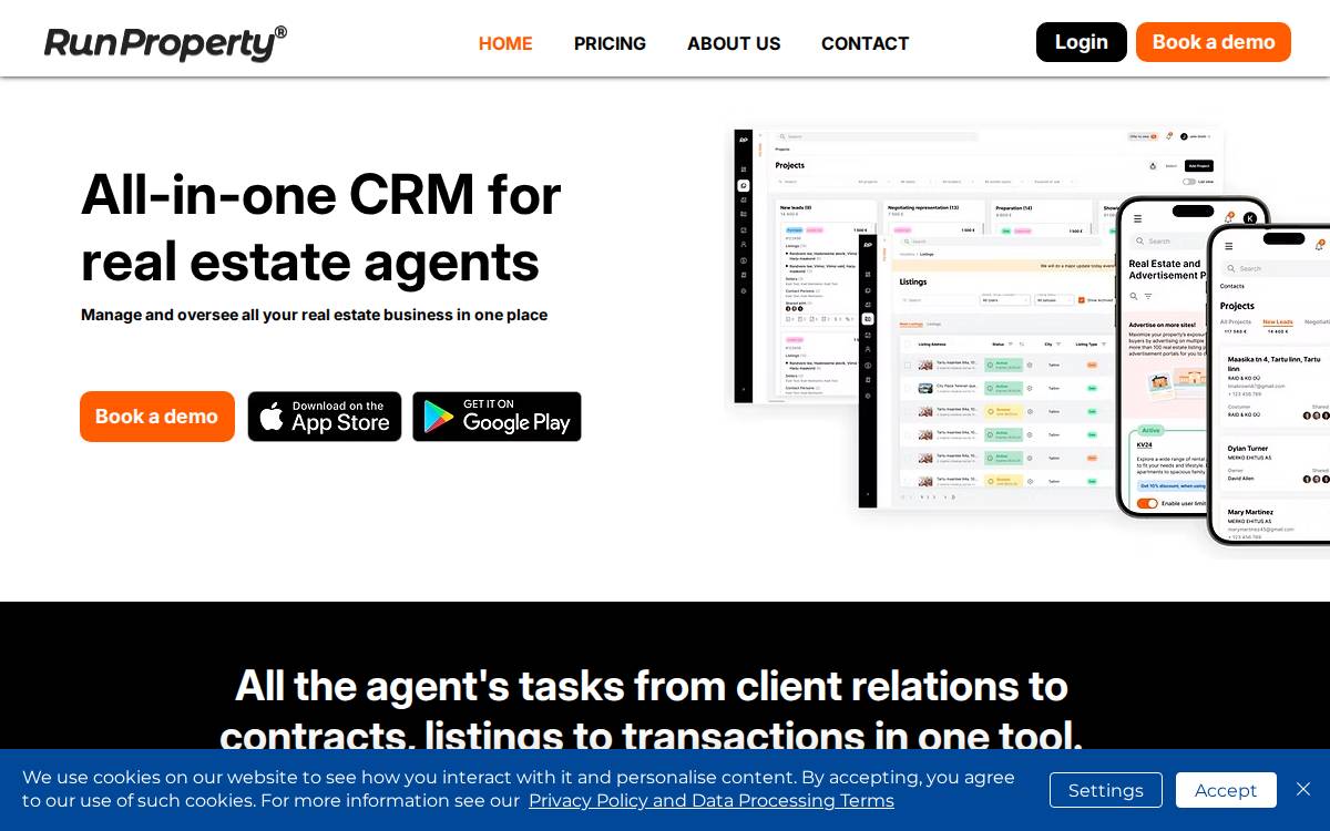 Runproperty website preview