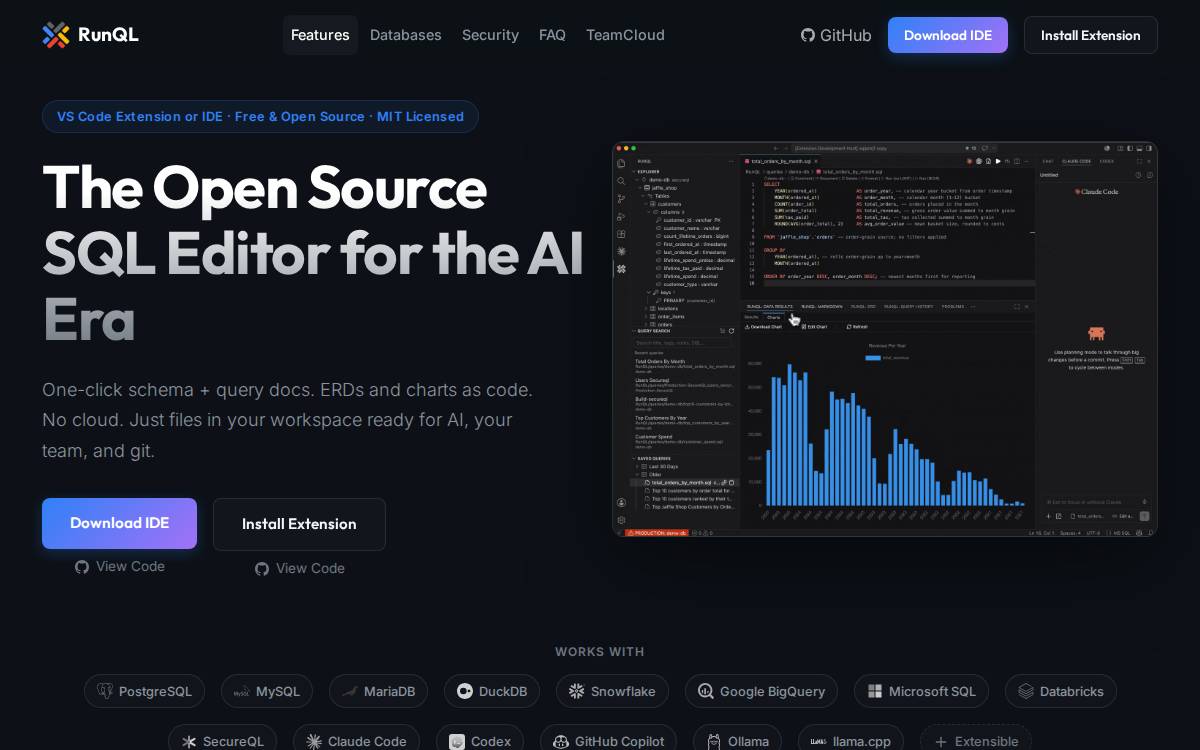 Runql website preview
