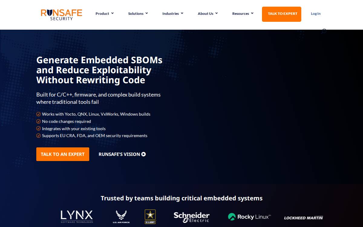 RunSafe website preview