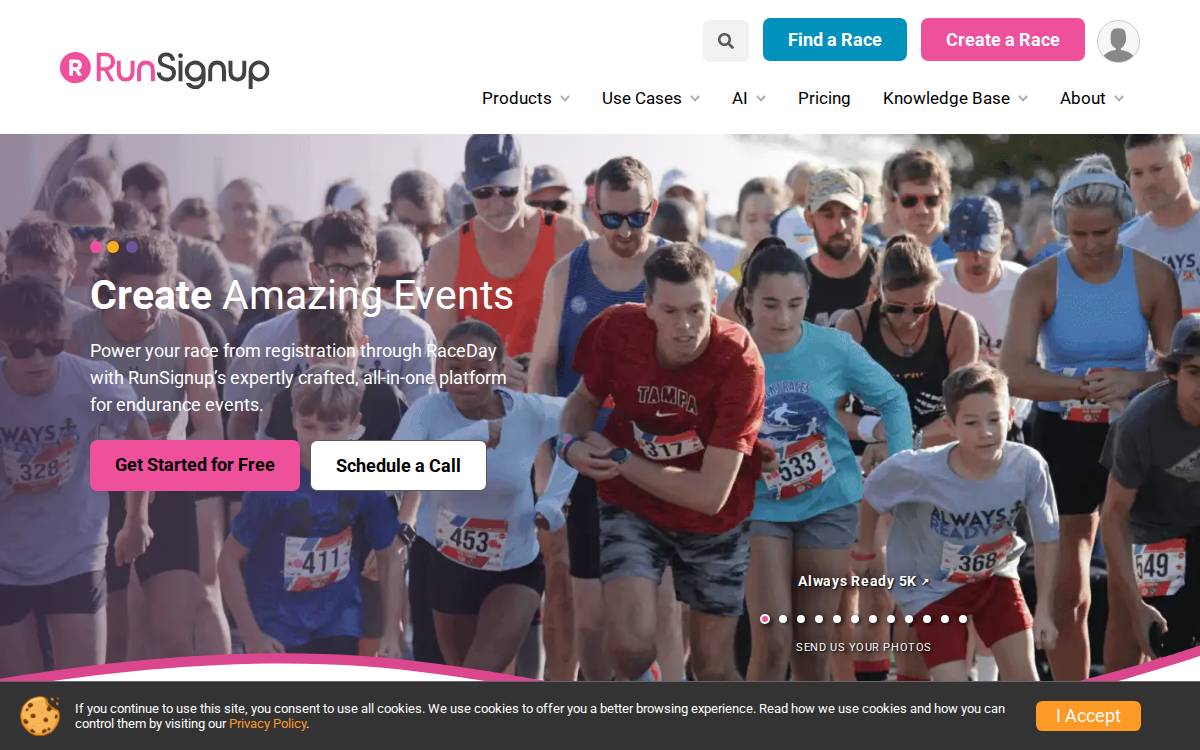 RunSignUp website preview