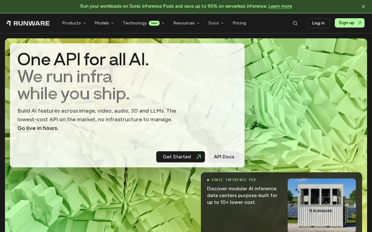 Runware blog website preview