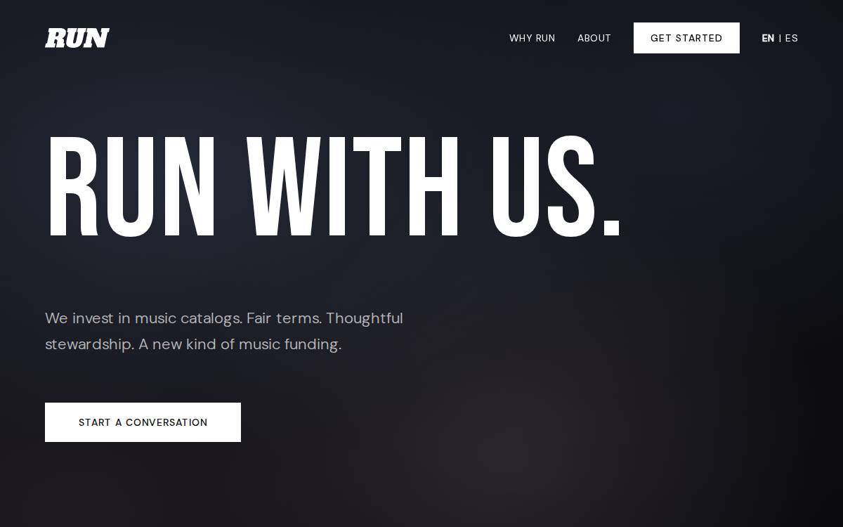Runwith website preview