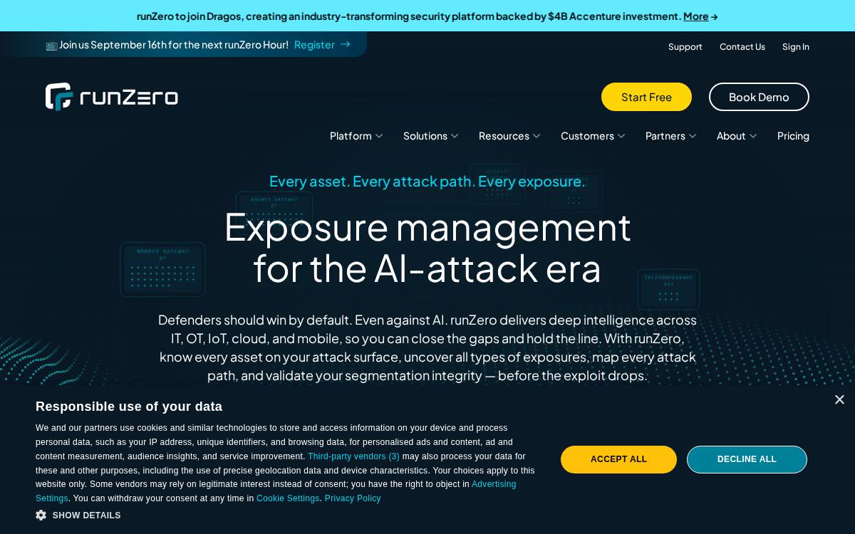 runZero website preview