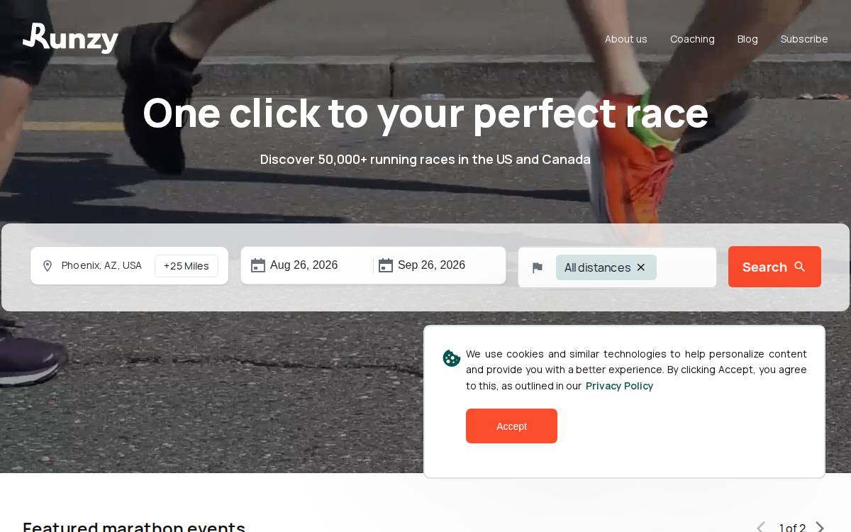Runzy website preview