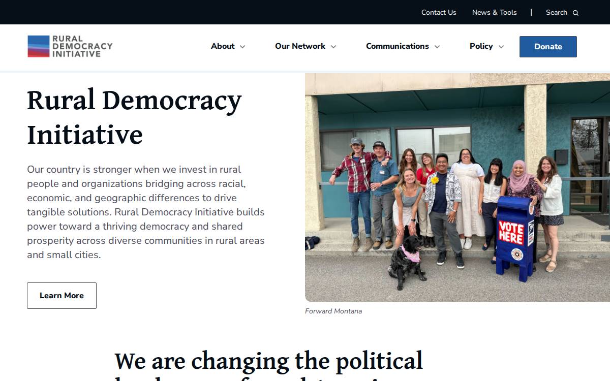 Rural Democracy Initiative website preview