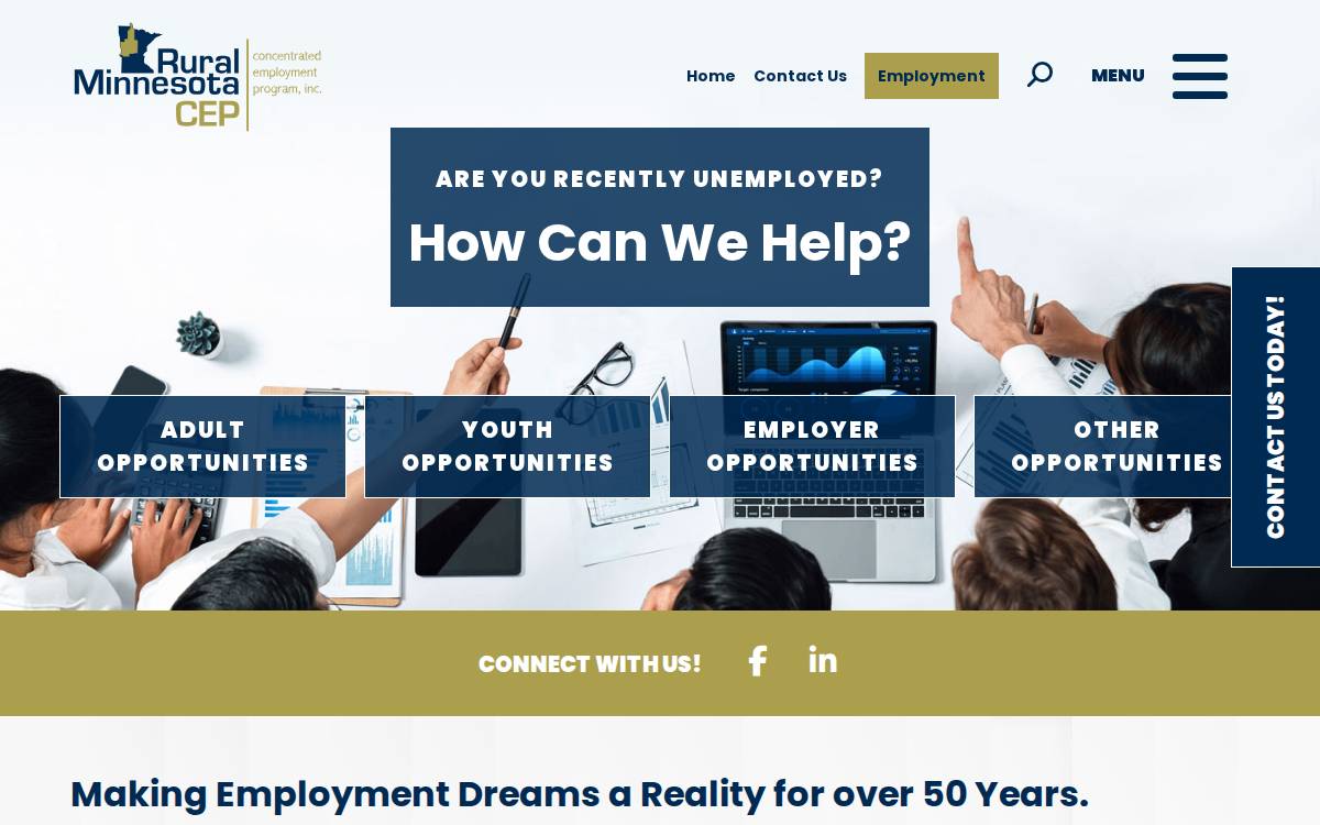 Rural Minnesota CEP website preview