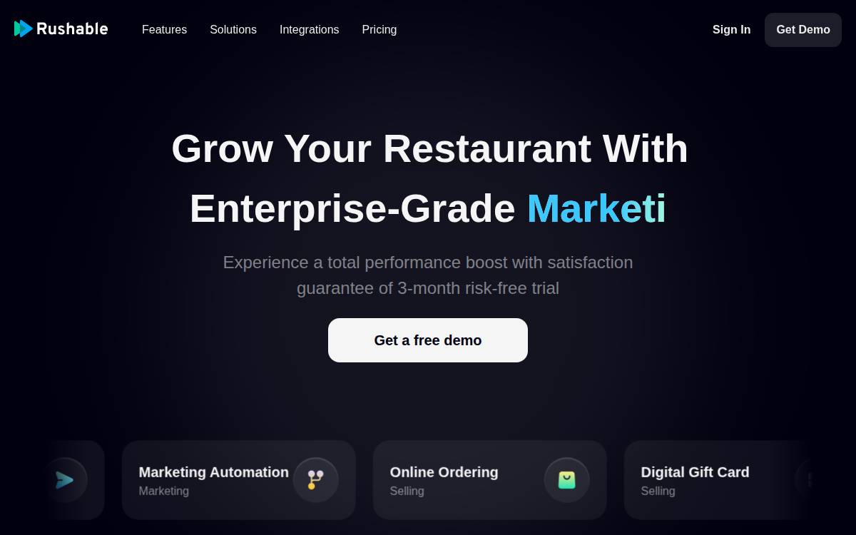 Rushable website preview