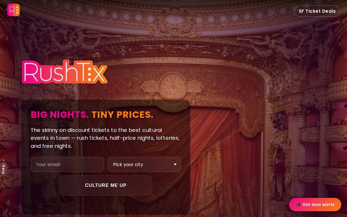 Rushtix website preview