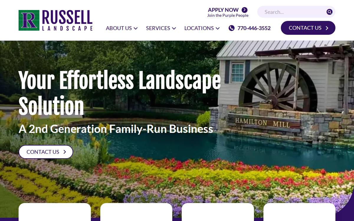 Russell Landscape Group website preview