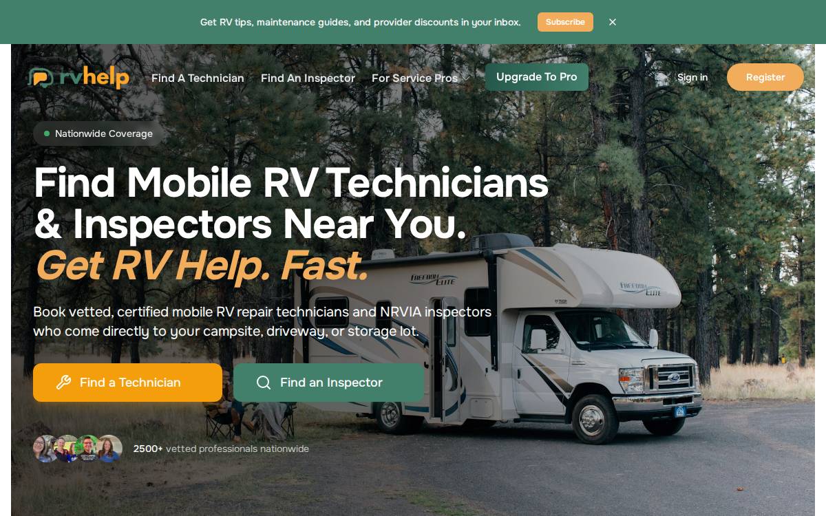 RV Help website preview