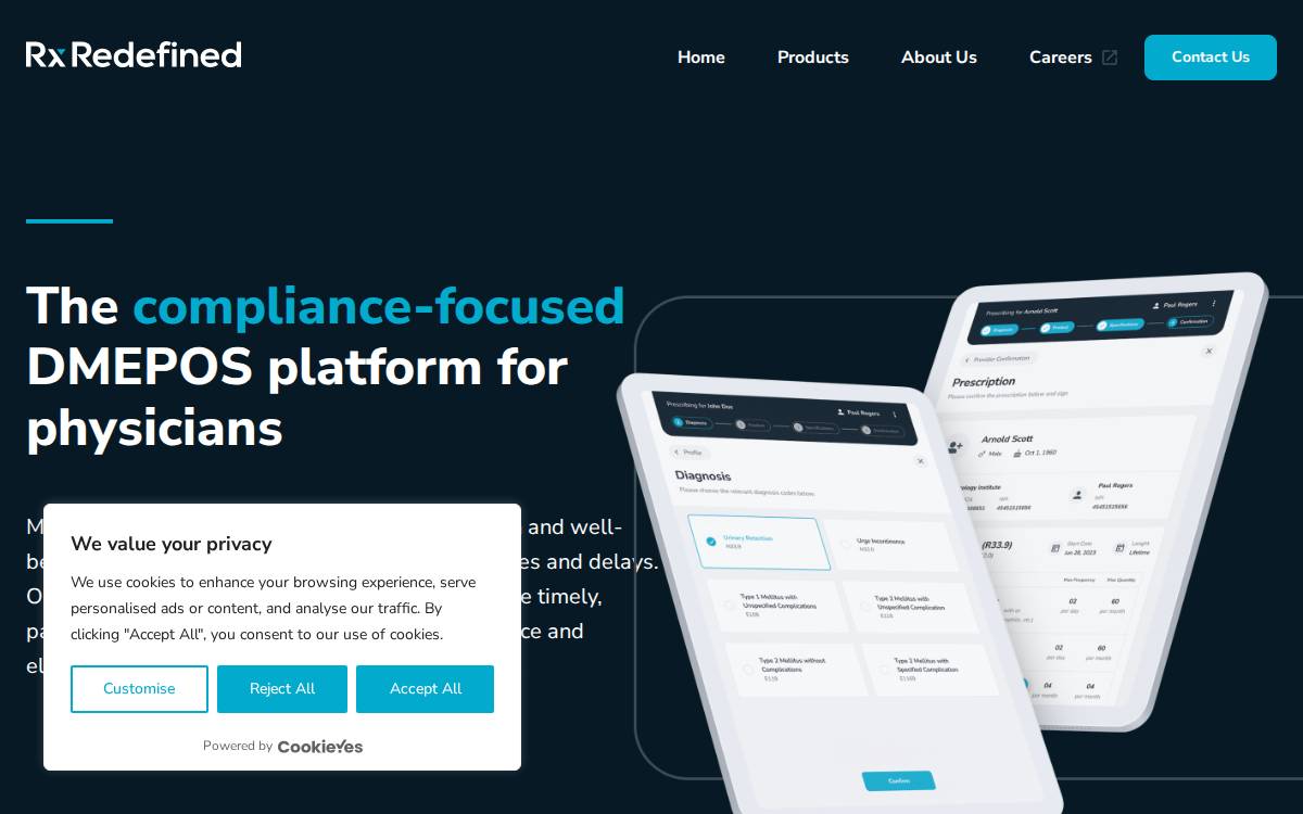 Rx Redefined website preview