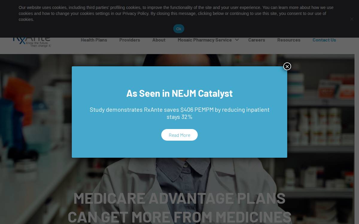 RxAnte website preview