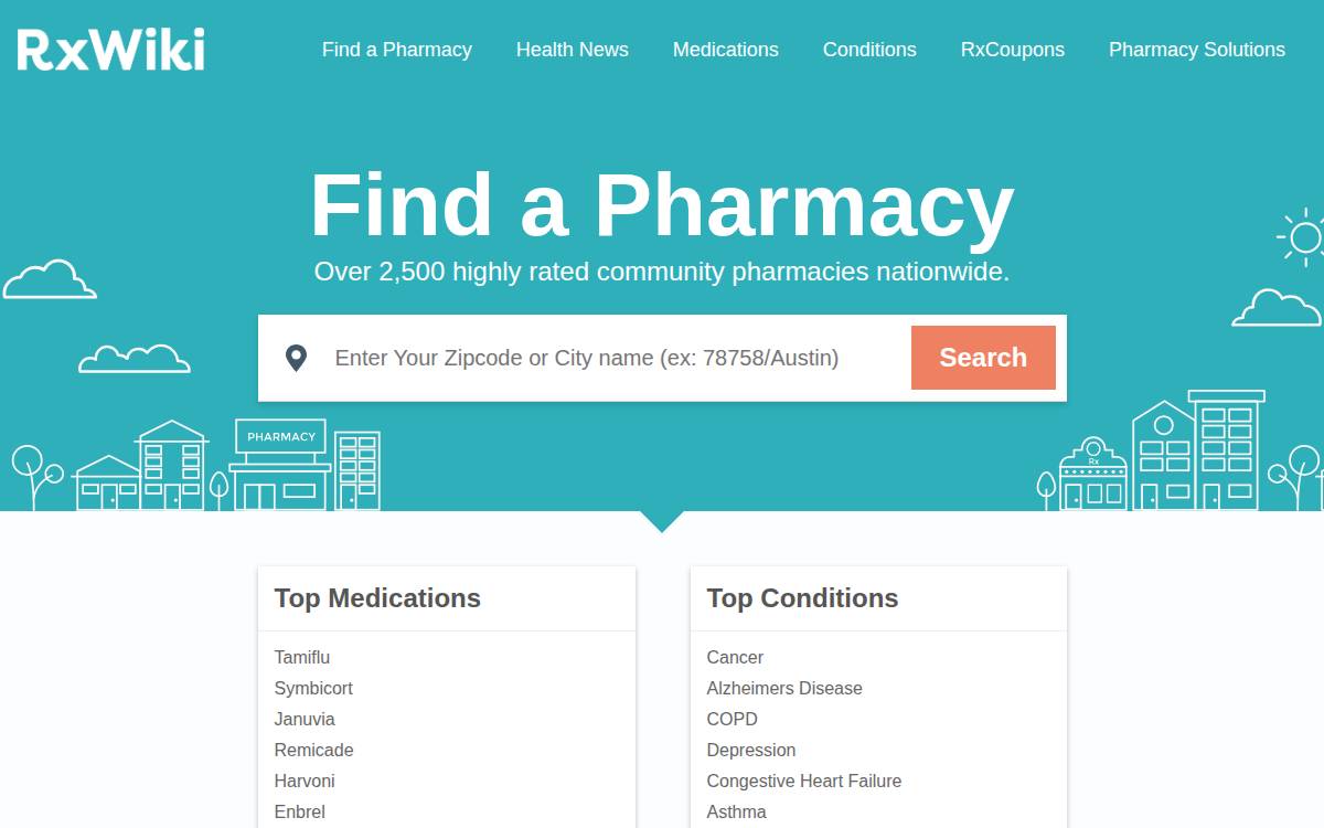 RxWiki website preview