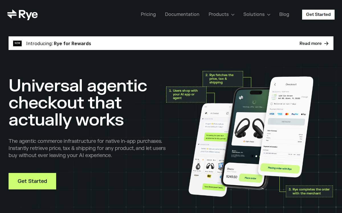 Rye website preview