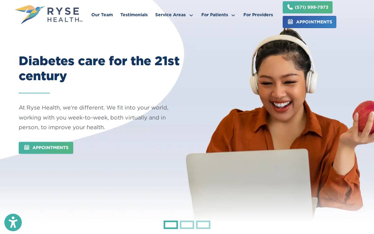 Ryse Health website preview