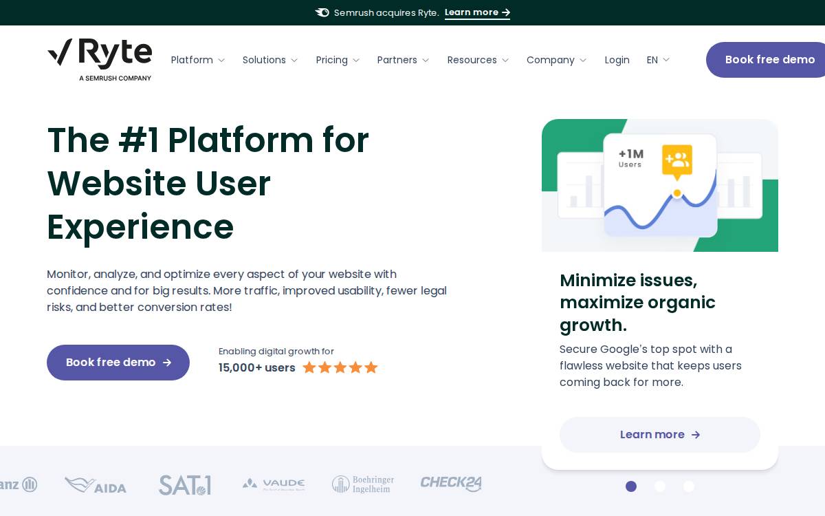 Ryte website preview