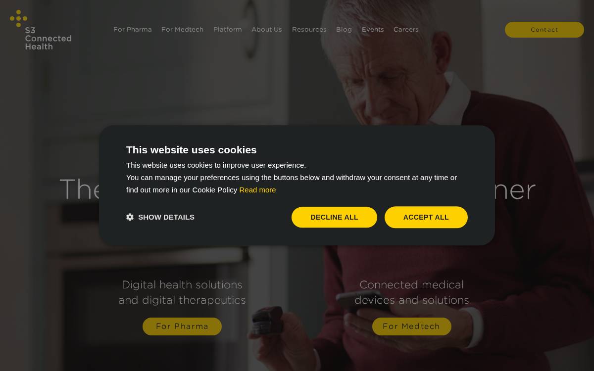 S3 Connected Health website preview