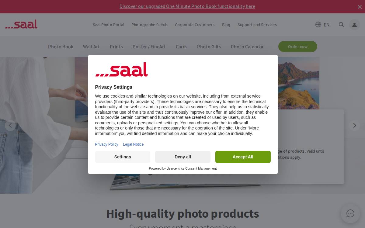 Saal Digital website preview