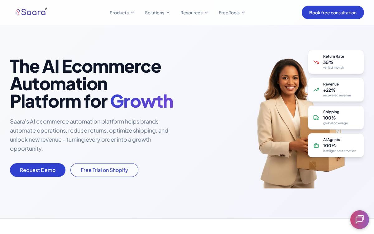 Saara website preview