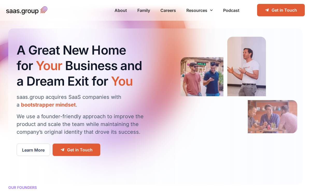 Saas Group website preview