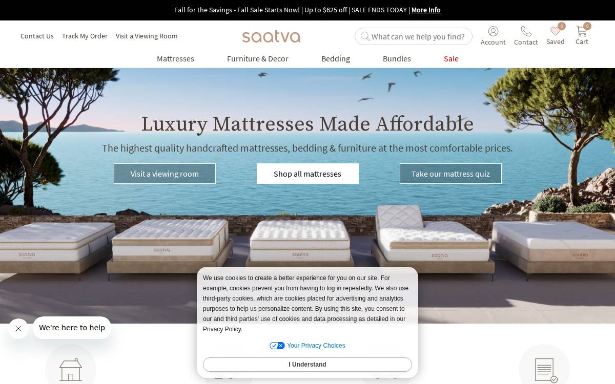 Saatva website preview
