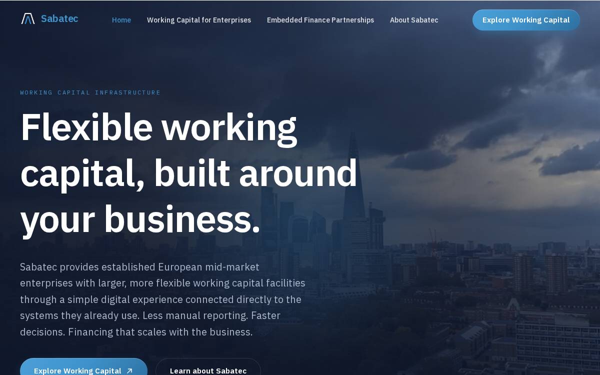 Saba website preview
