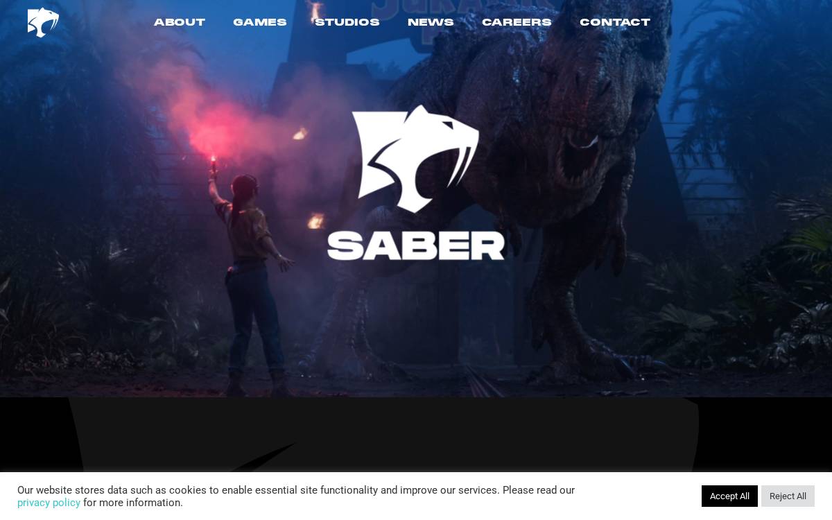 Saber website preview