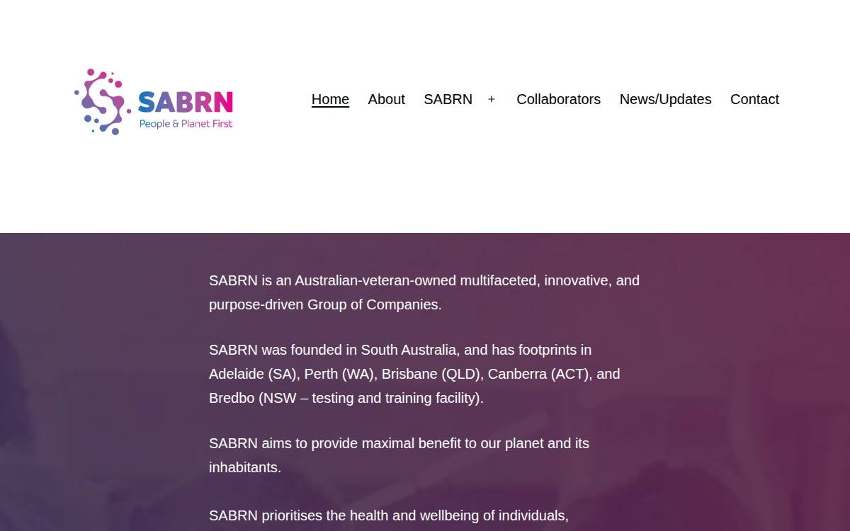 SABRN website preview