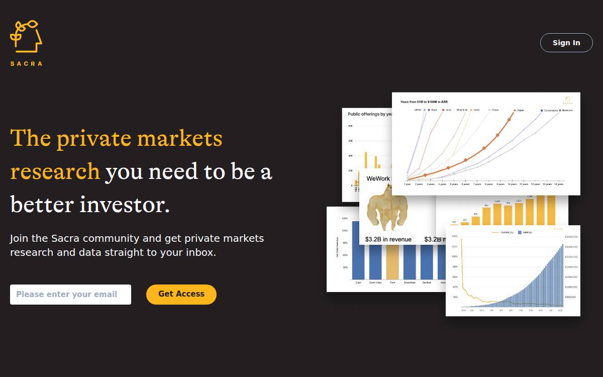 Sacra website preview