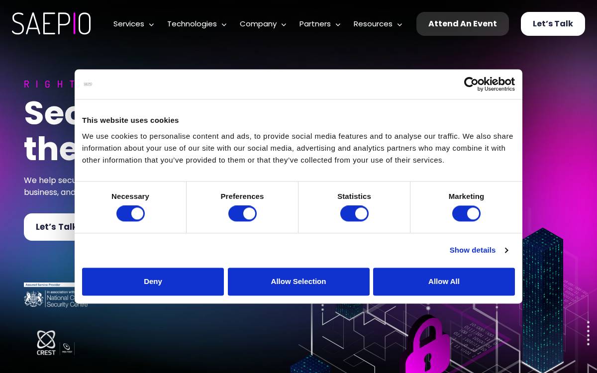 Saepio website preview