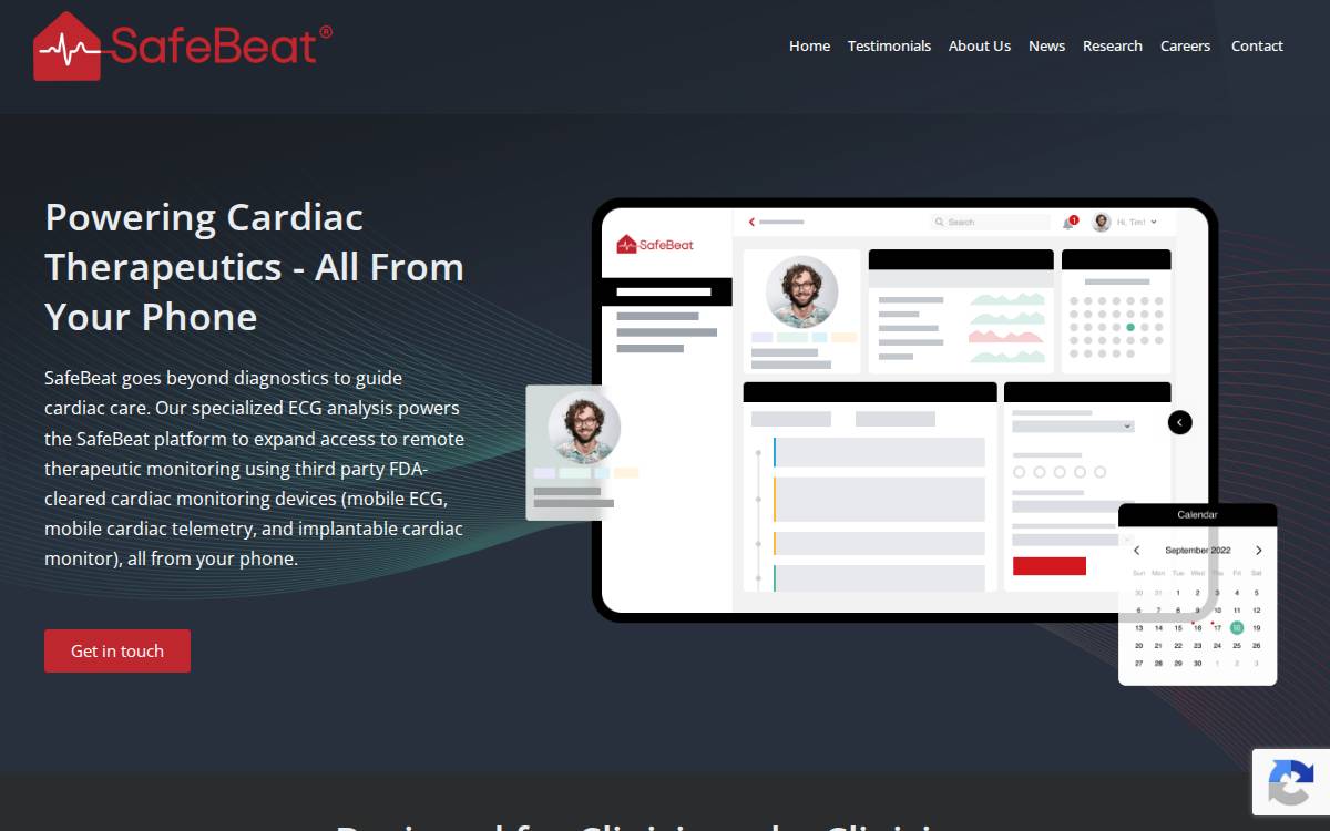 SafeBeat website preview