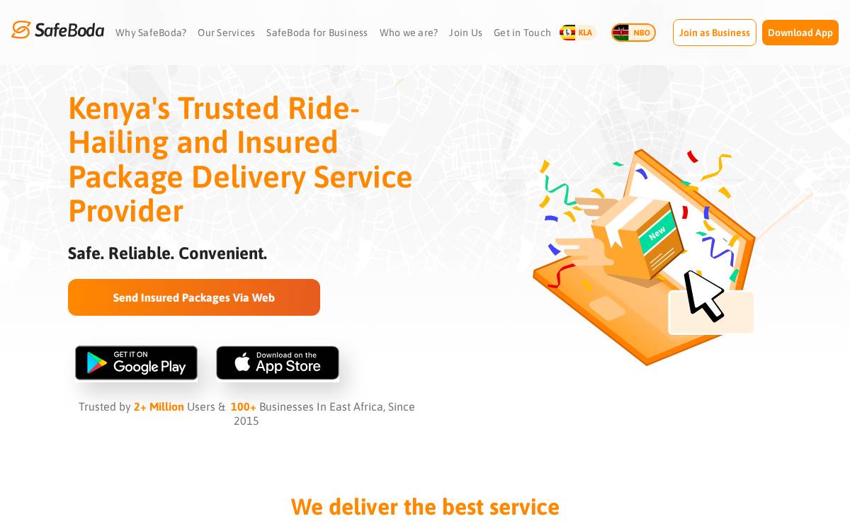 Safeboda website preview