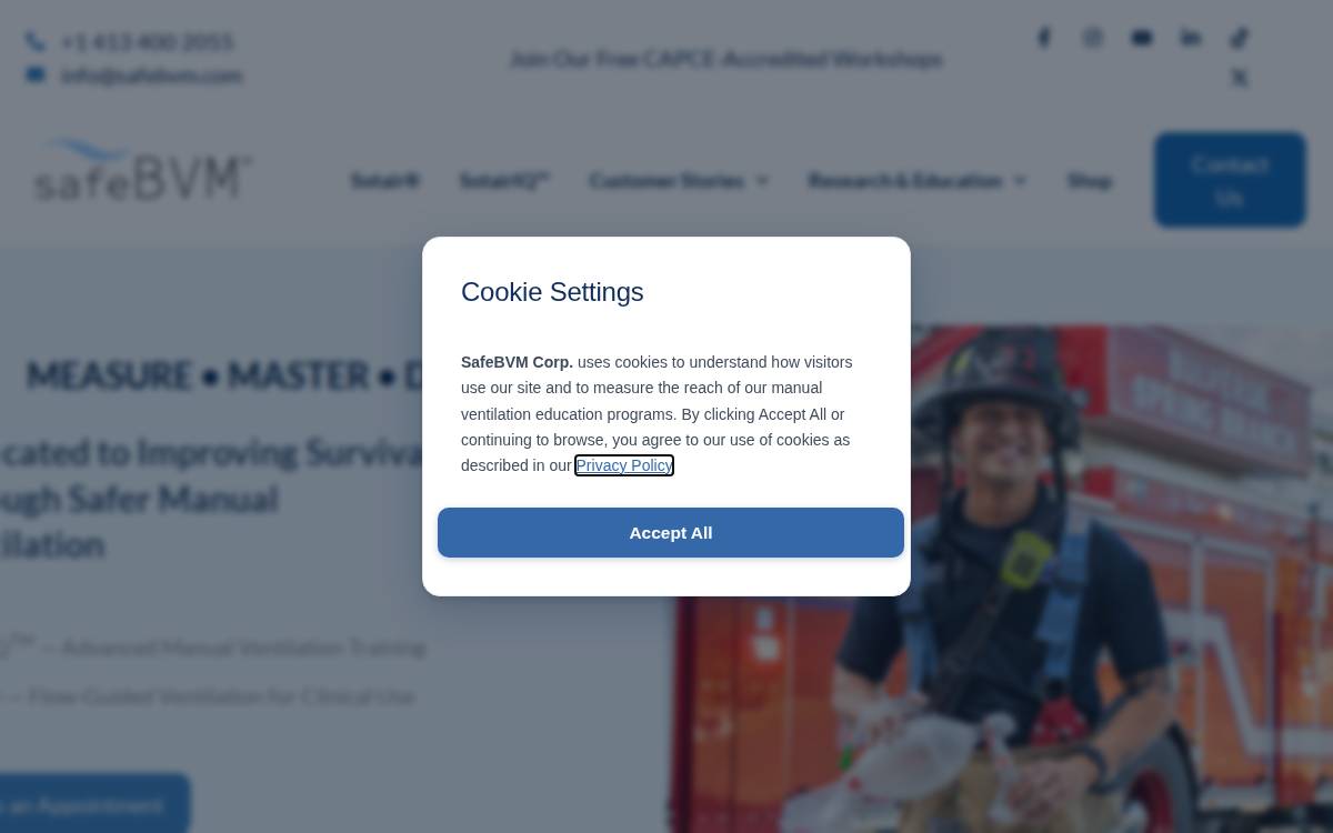 safeBVM website preview