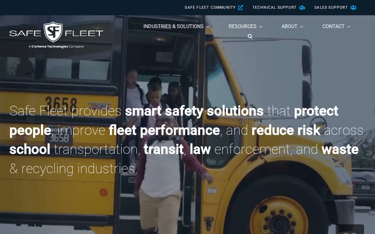 Safe Fleet website preview