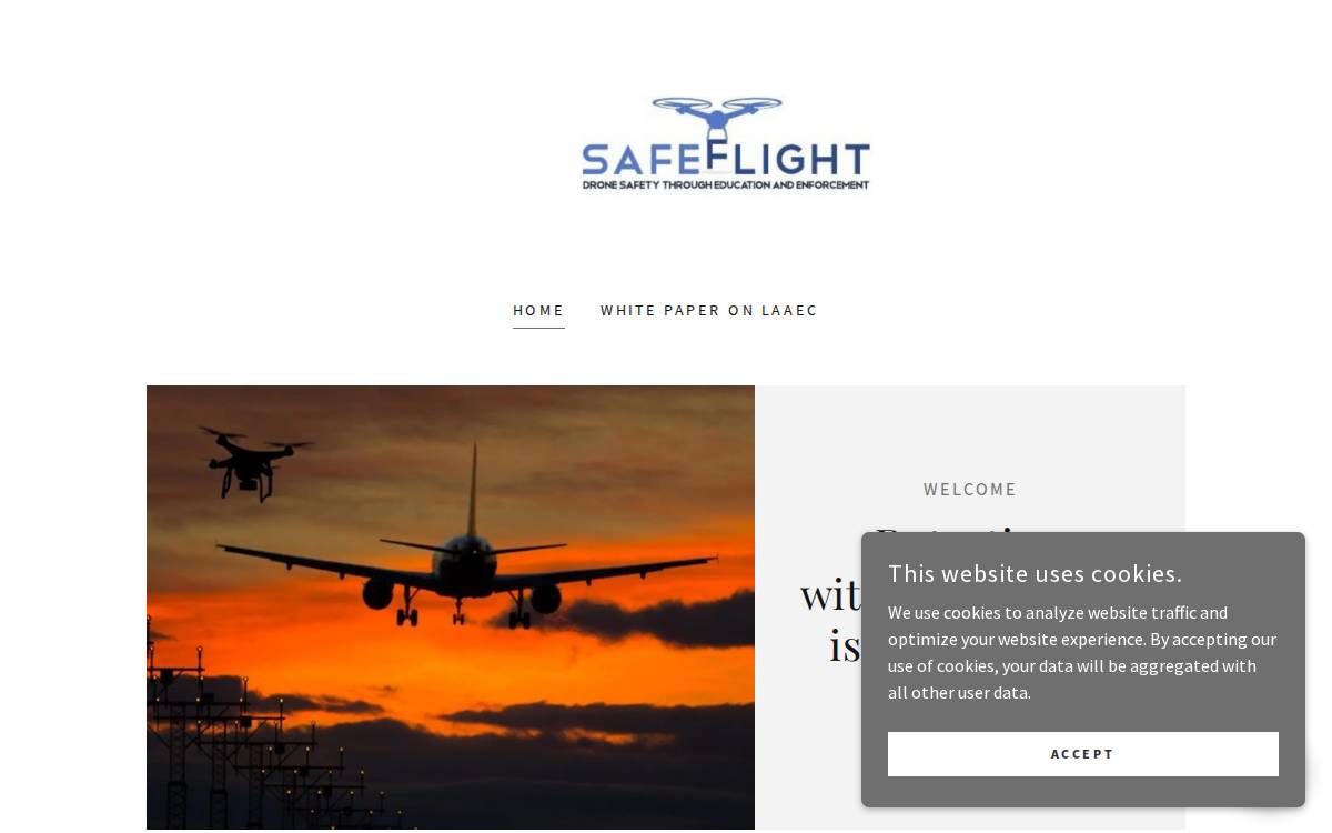 SafeFlight website preview