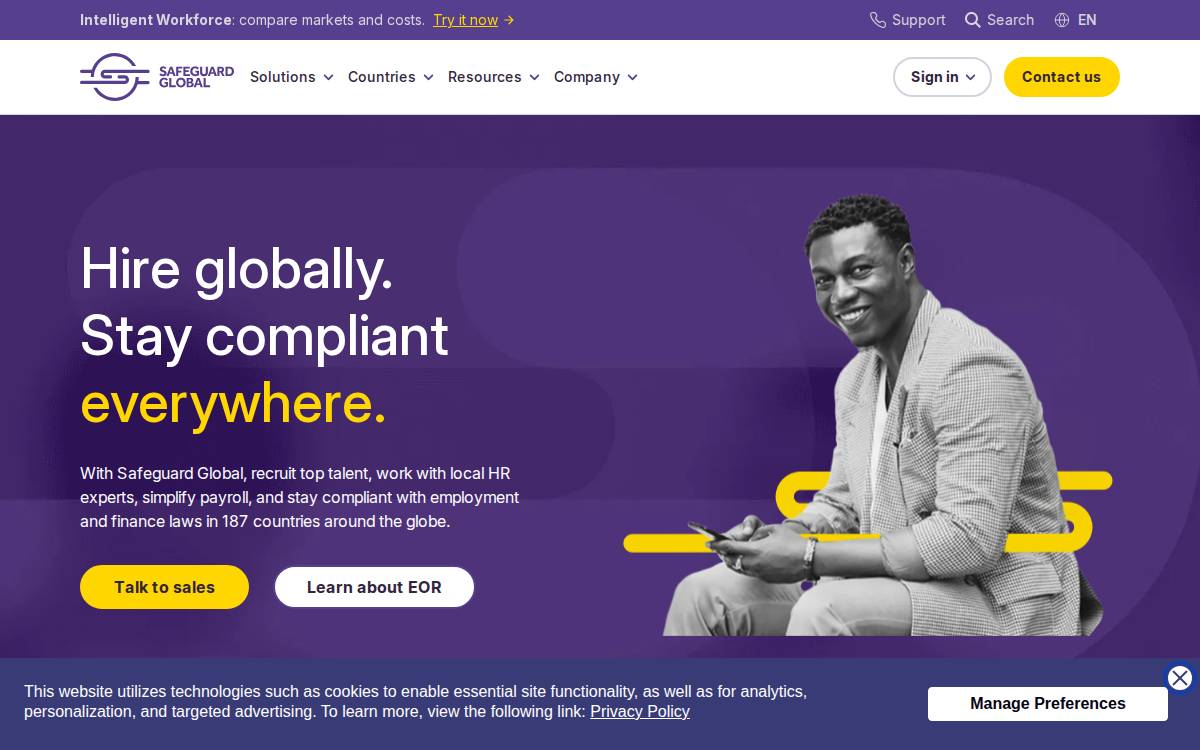 Safeguard Global website preview