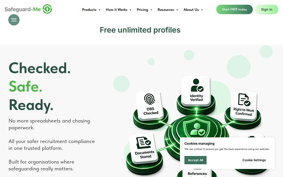 Safeguard Me.Co website preview