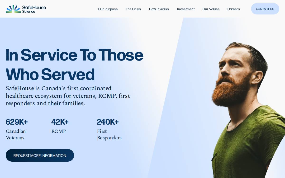 SafeHouse Science website preview