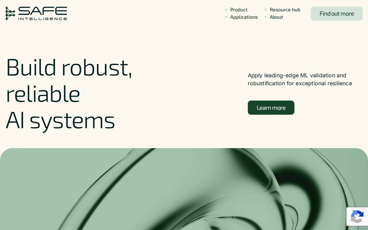 Safe Intelligence website preview