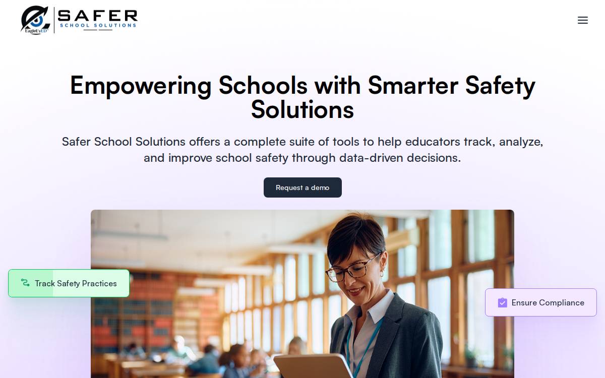 Safer School Solutions website preview