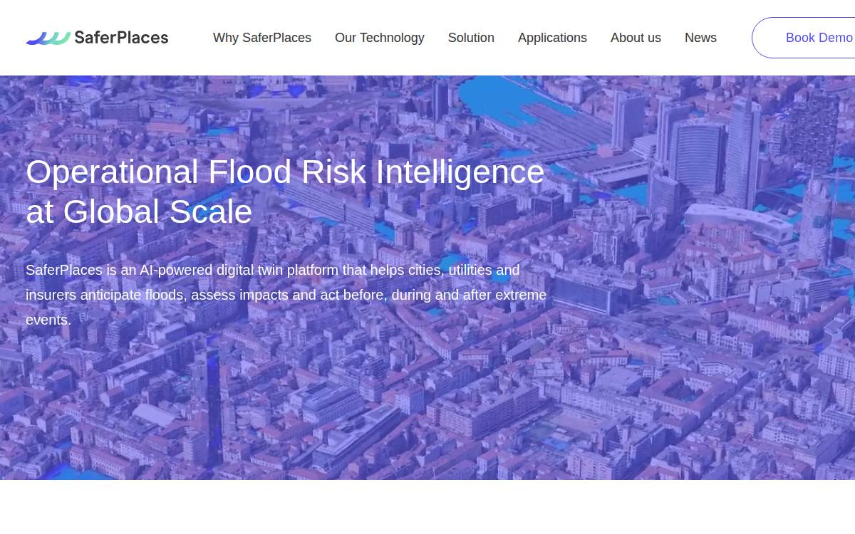 SaferPlaces website preview
