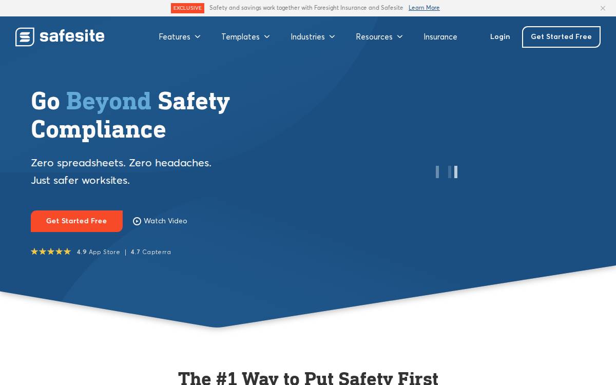 Safesite website preview