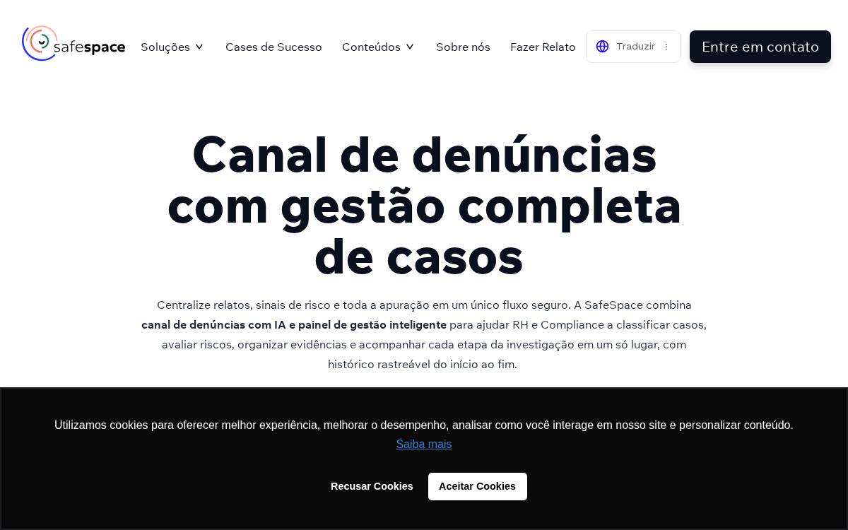 SafeSpace website preview