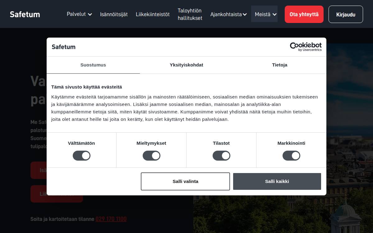 Safetum website preview