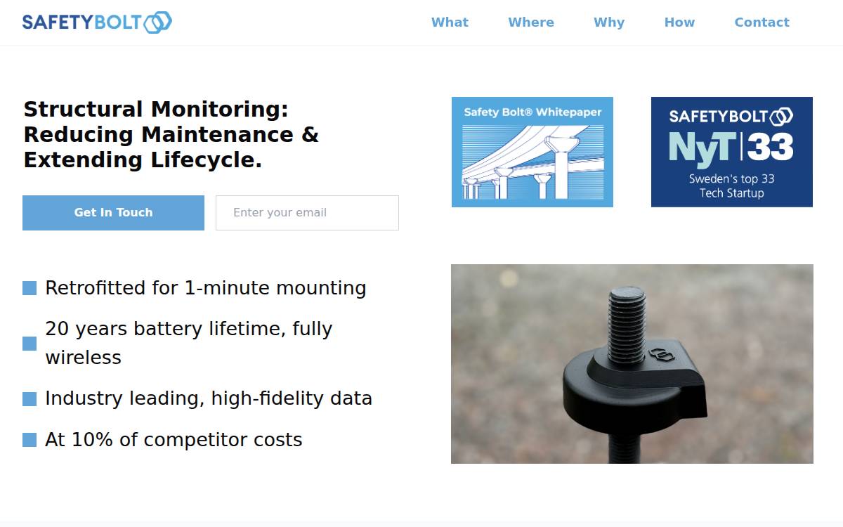 Safety Bolt website preview