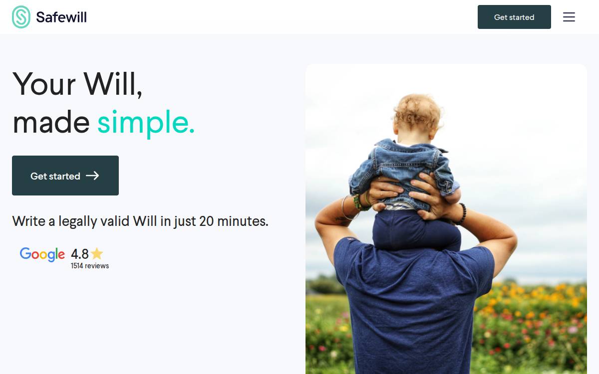 Safewill website preview