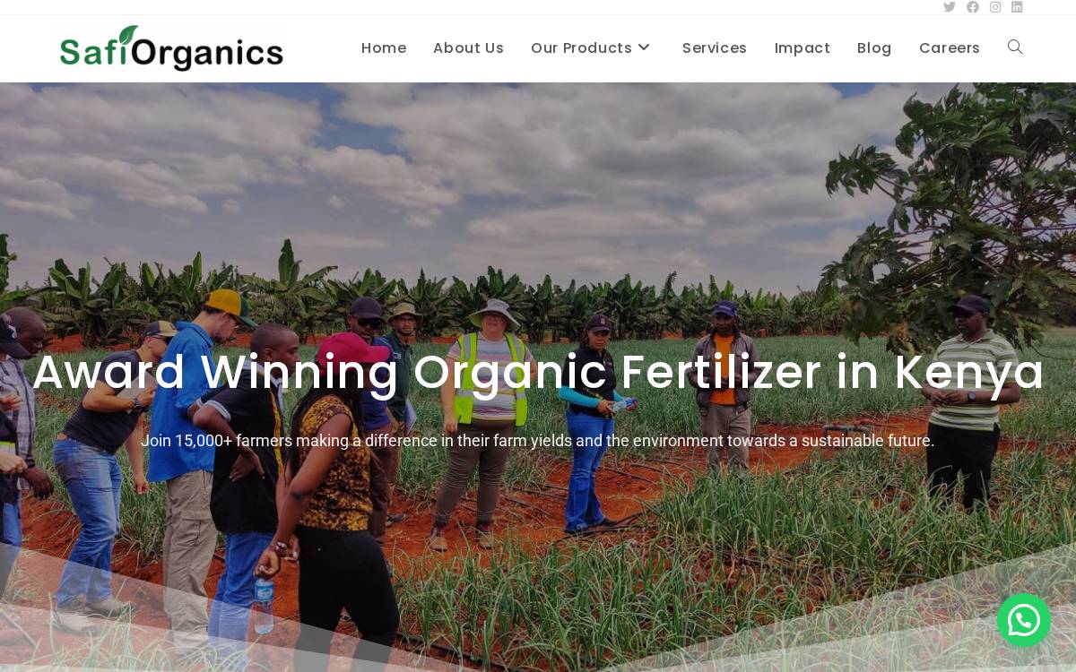 Safi Organics website preview