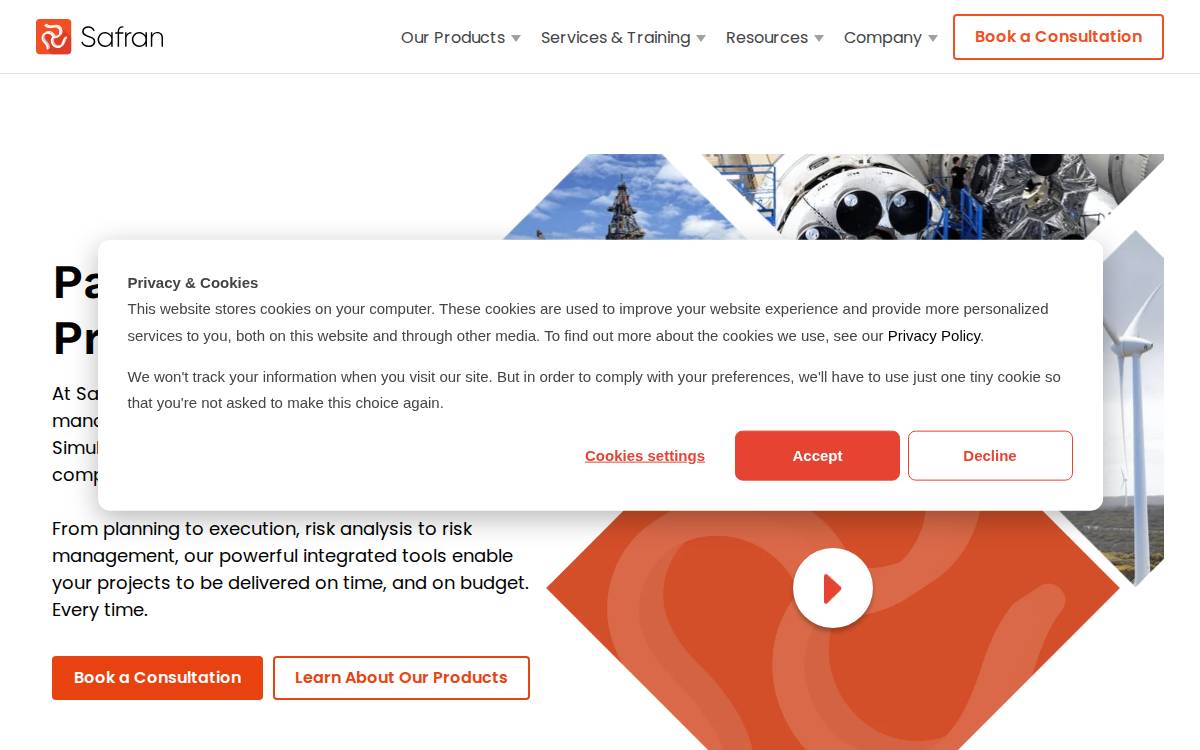 Safran website preview