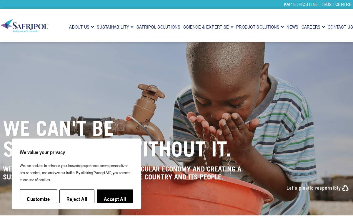 Safripol website preview